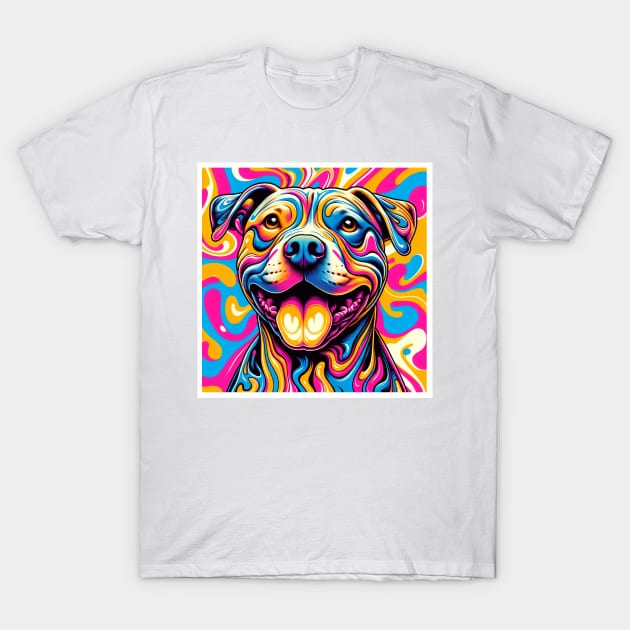 Happy Pit Bull T-Shirt by CreatingChaos